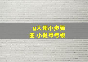 g大调小步舞曲 小提琴考级